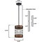 Westinghouse Pendant 60W Langston, Matte Black Barnwood Accents Cage Shade 6117900 - alternate 5